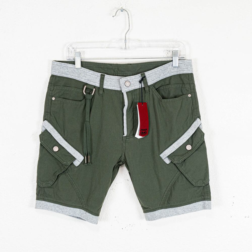 NASTY PIG Men's Trackd Shorts Cargo pockets in Green sz 31